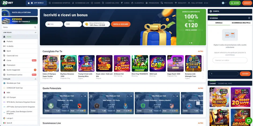 20Bet Casino Recensione