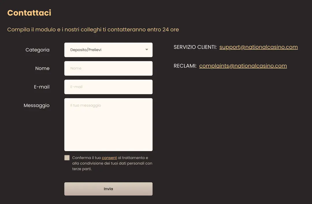 Assistenza Clienti e Supporto