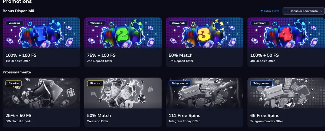 Bonus e Promozioni di 7 Bit Casino