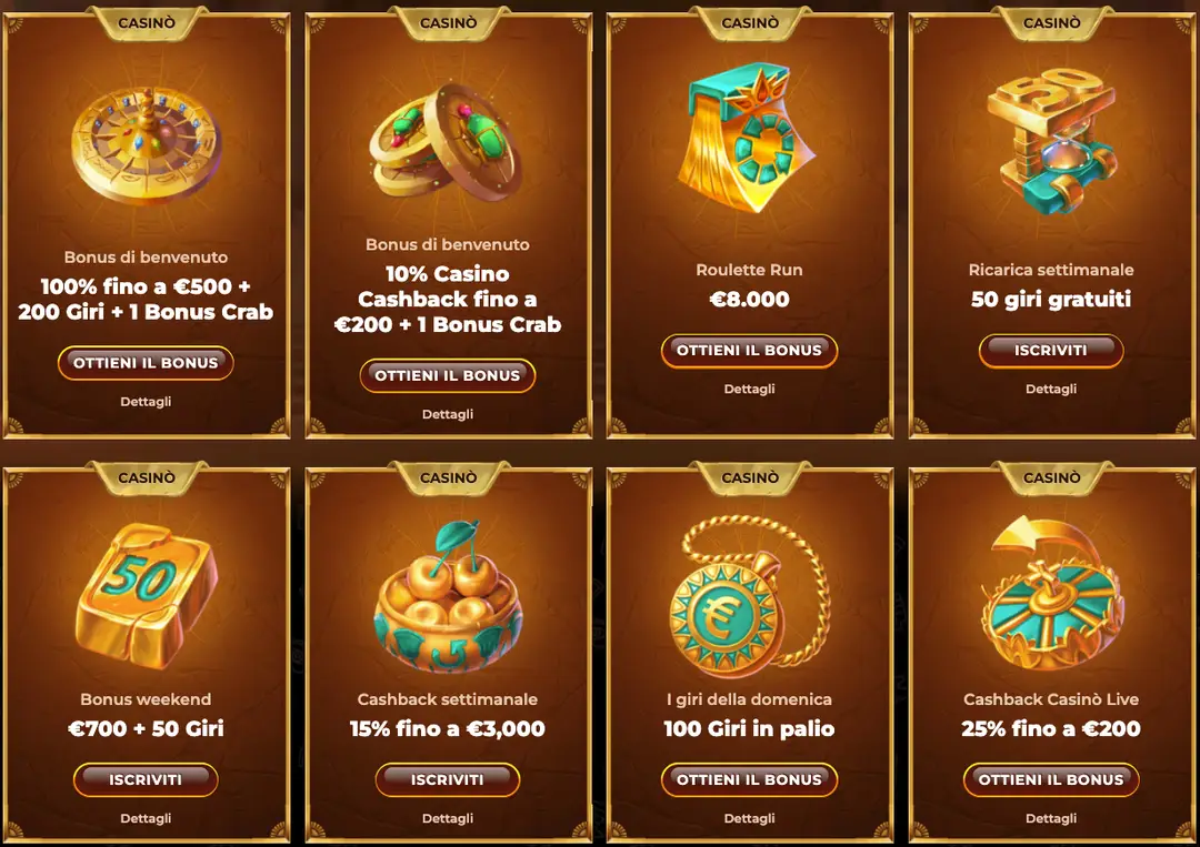 Bonus e Promozioni di AmunRaCasino