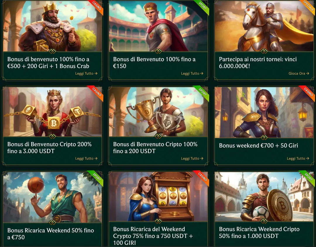 Bonus e Promozioni di Casinia Casino