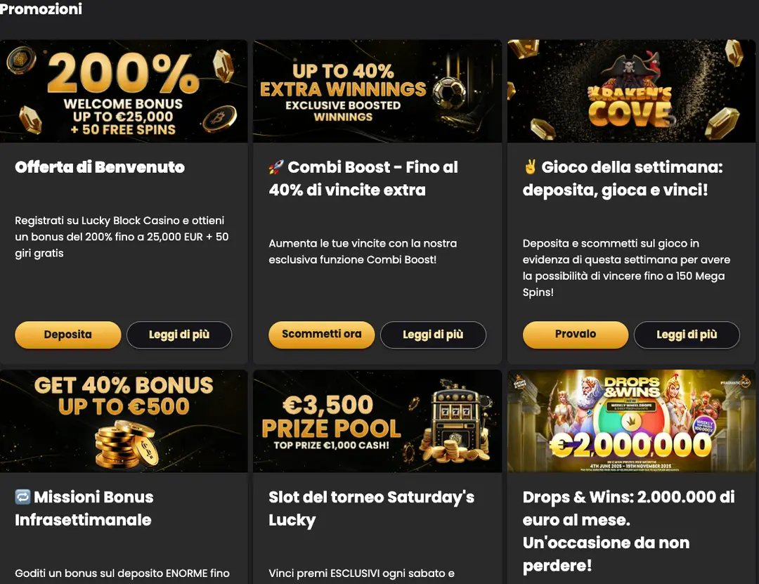 Bonus e Promozioni di LuckyBlock