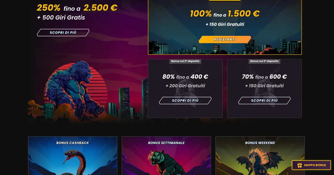 Bonus e Promozioni su WildTokyo Casino