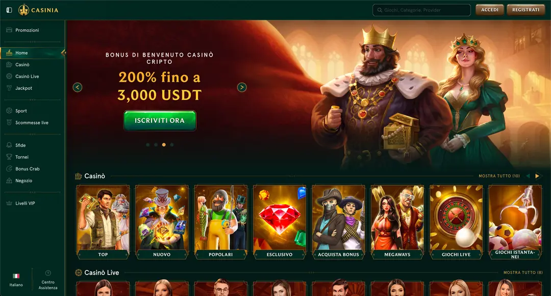 Casinia Casino Recensione