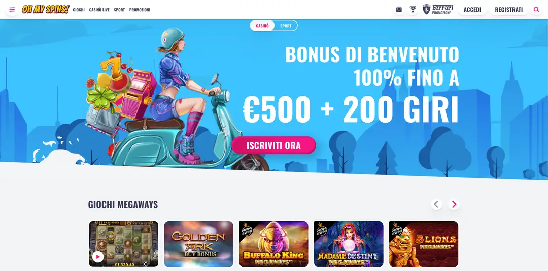 Casinò e Scommesse di OhMySpins