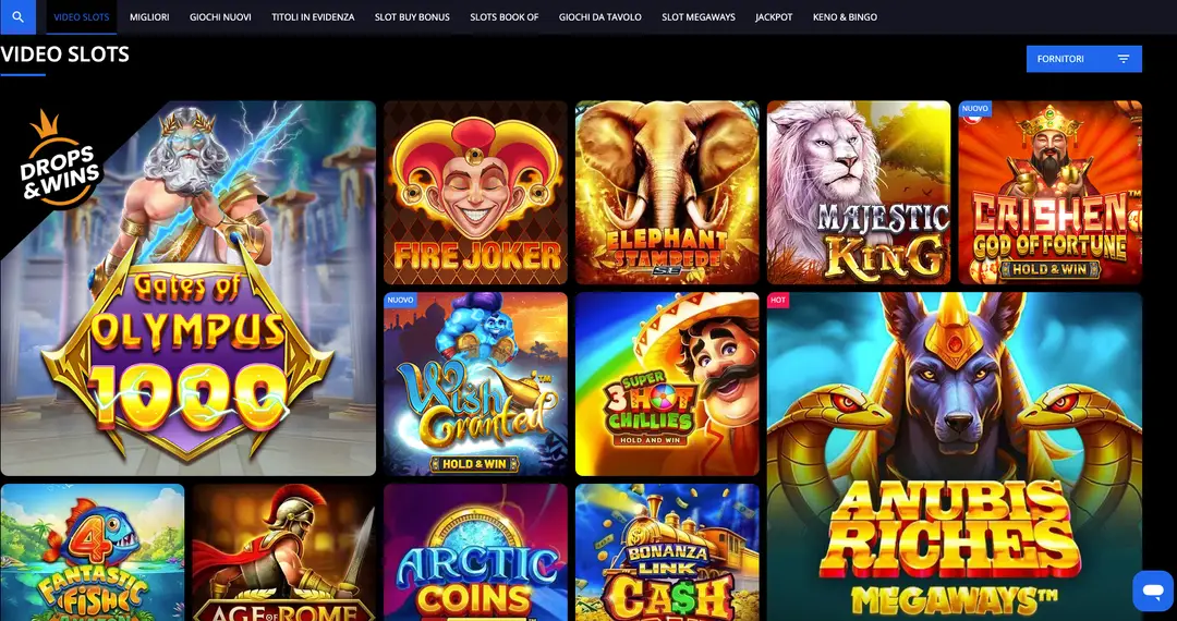 Giochi disponibili su PribetCasinò