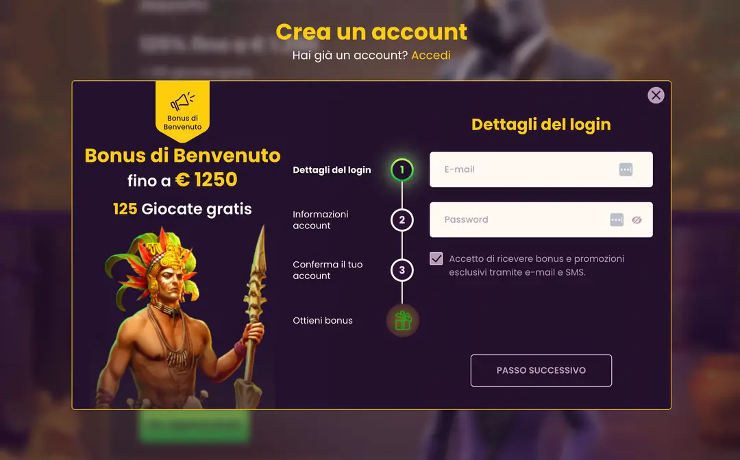Registrazione e Accesso al Bizzo Casinò