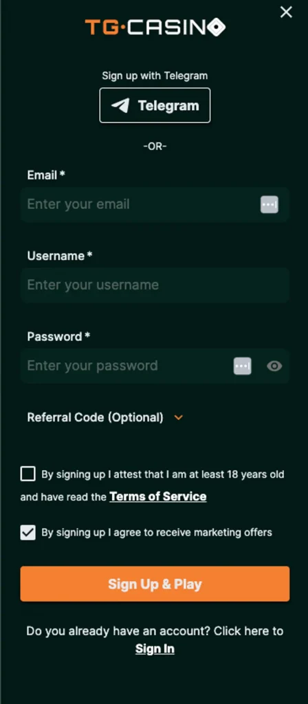 Registrazione e utilizzo del casinò