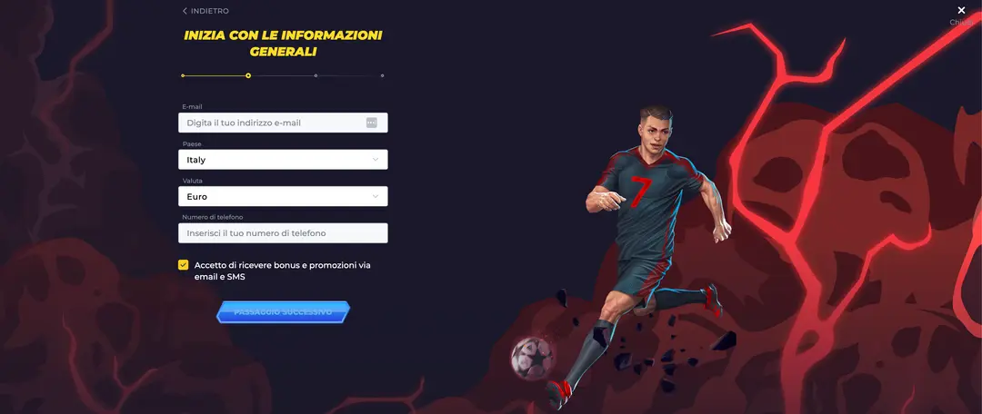 Registrazione su Pow bet