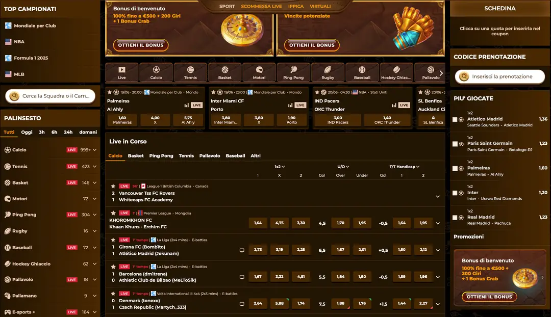 Scommesse Sportive e Bookmaker AmunRa