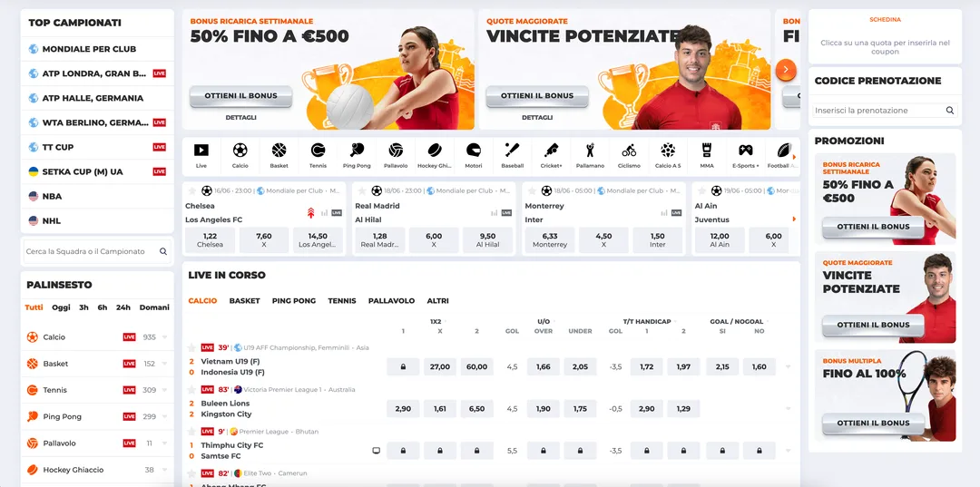 Scommesse Sportive su Betriot