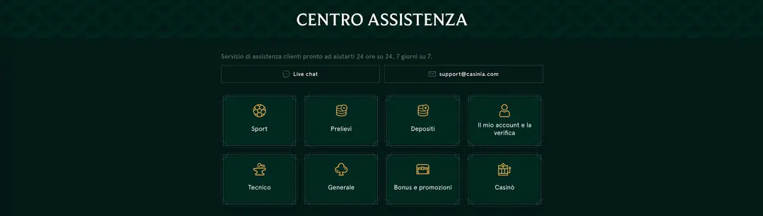 Servizio Clienti e Supporto
