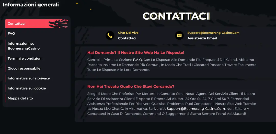 Servizio Clienti e Supporto