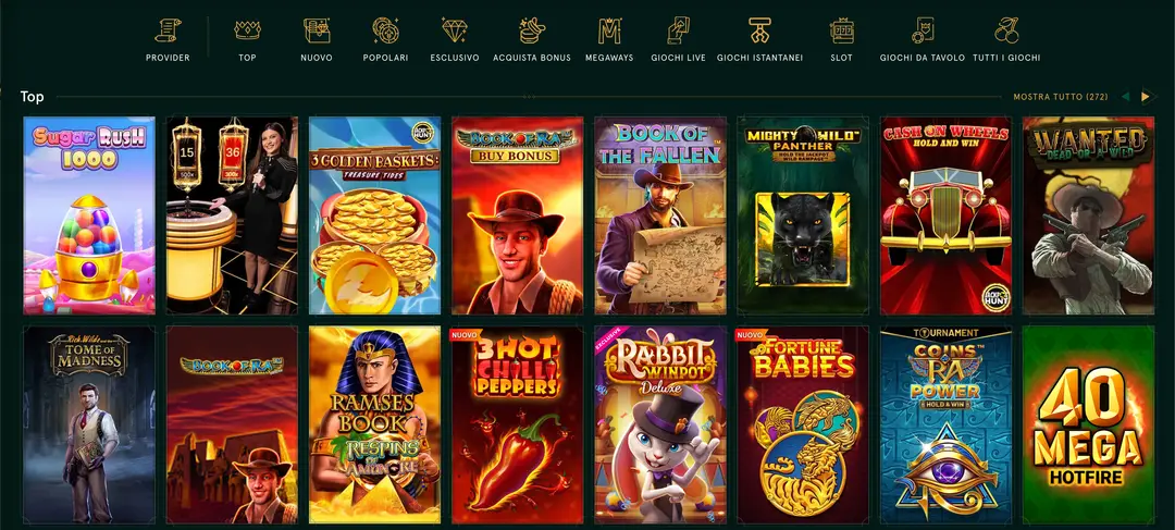 Slot Machine e Giochi Offerti Casinò Casinia