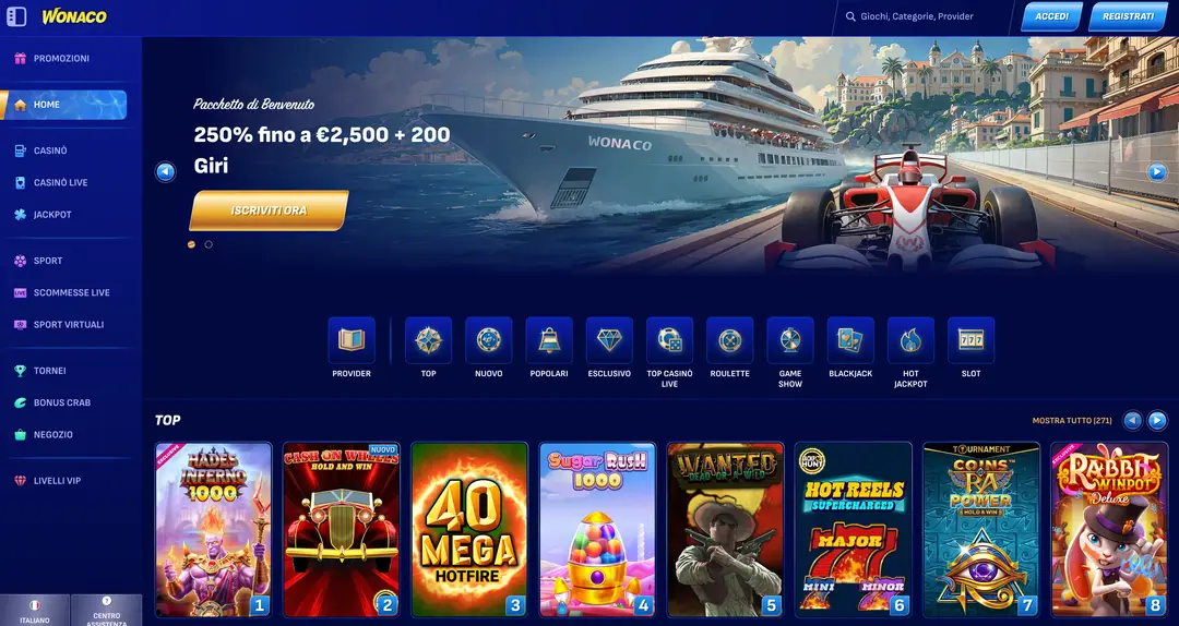 Wonaco Casino Recensione