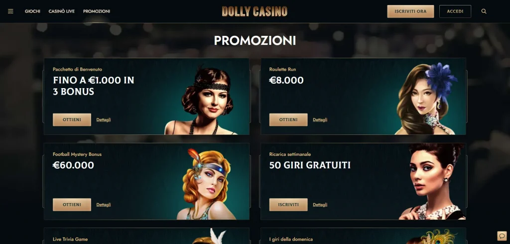 Bonus e Promozioni di Dolly Casinò