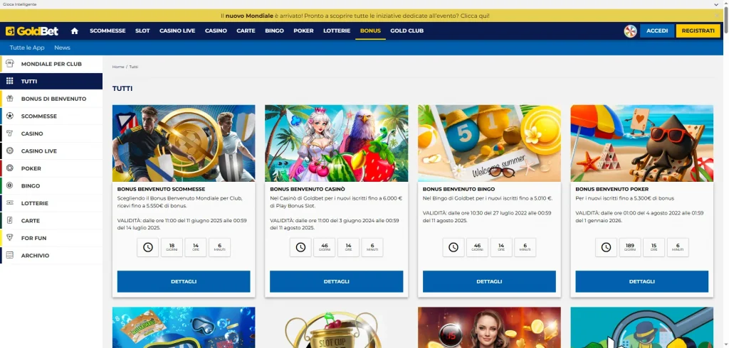 Goldbet: Recensione del sito