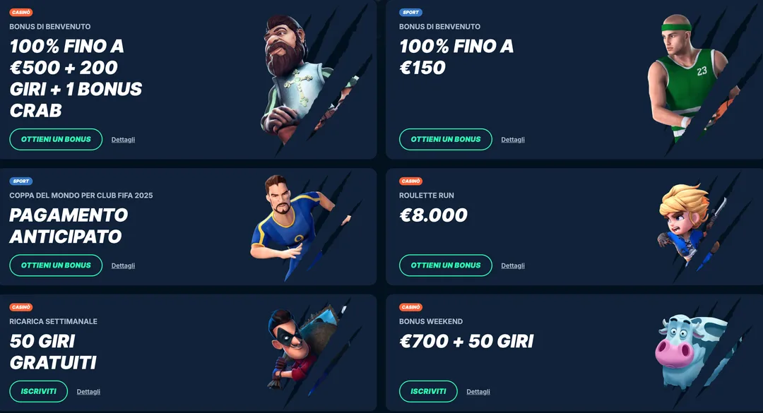 Bonus e Promozioni di Playzilla Casino