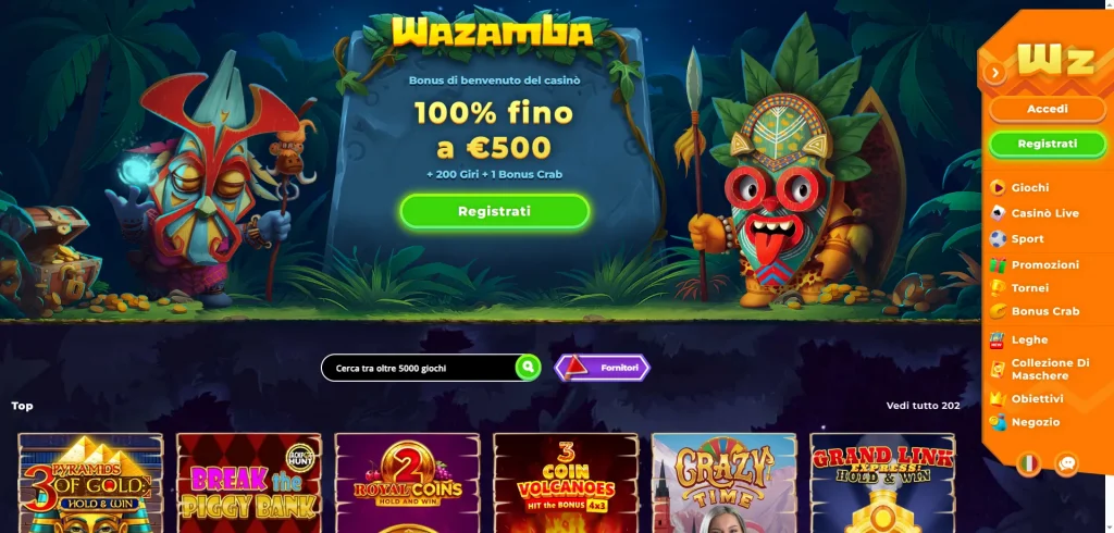 wazamba casino recensioni