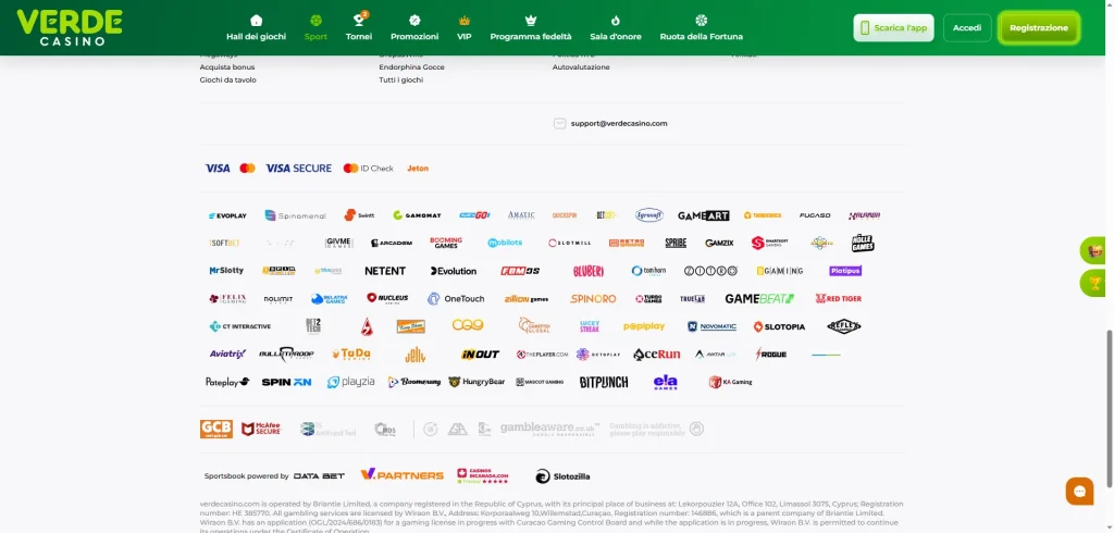 Verde Casinò Deposito e Prelievo