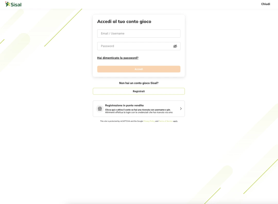Accedi al sito ufficiale di Sisal